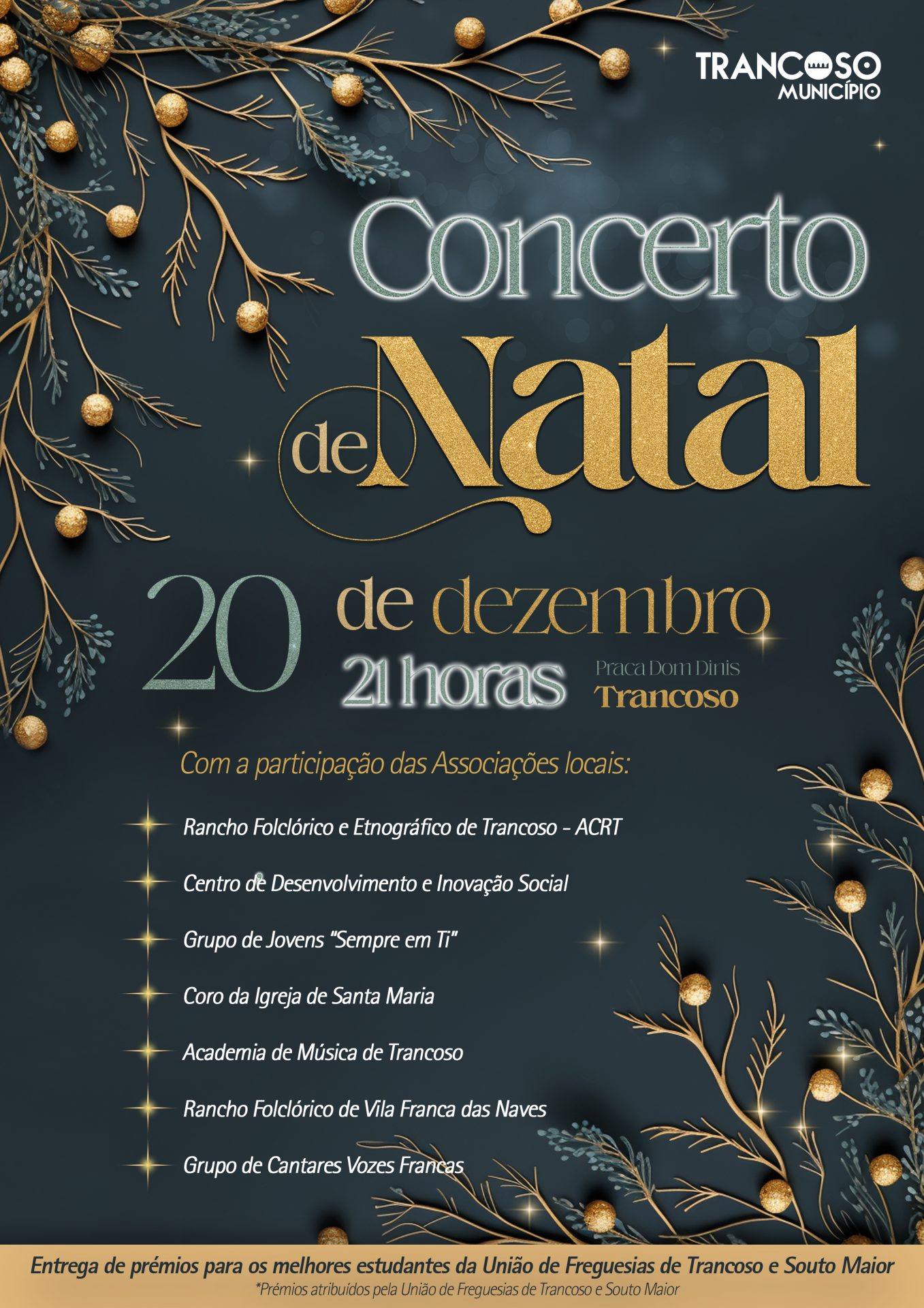 Cartaz concerto de Natal trancoso