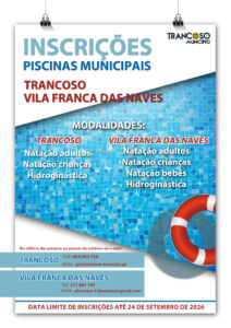 Inscrições abertas - Piscinas Municipais de Trancoso e Vila Franca das Naves